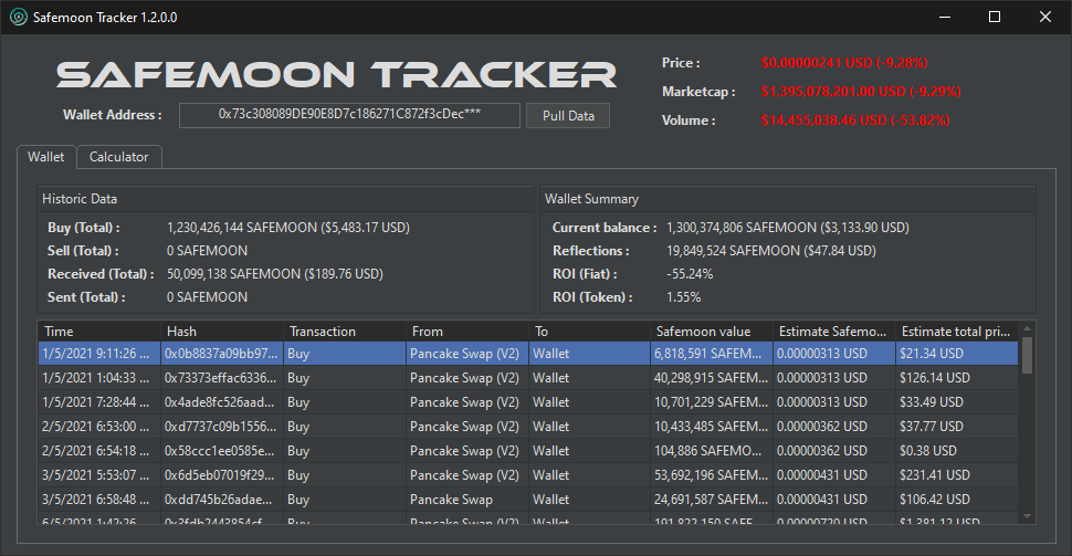 Safemoon Tracker